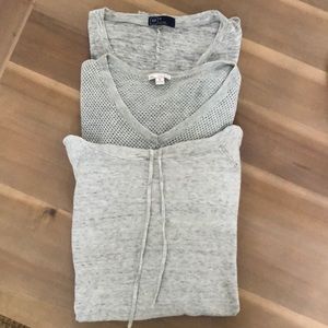 Bundle of 3 Women’s Size XS grey long sleeve shirts